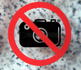 Hinweisschild  Fotografieren verboten