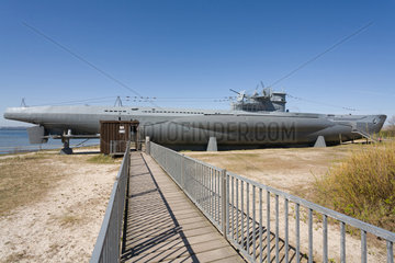 Laboe  Deutschland  Museums-U-Boot U 995 am Strand von Laboe