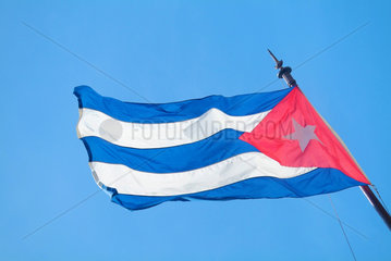 Havanna  Kuba  die kubanische Nationalflagge