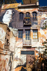 Granada  Spanien - Graffiti des Kuenstlers El Nino de las Pinturas
