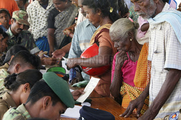 Batticaloa  Sri Lanka  Registrierung von IDPs