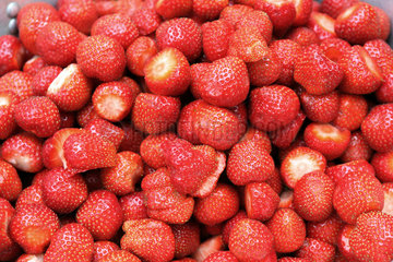 Hannover  Deutschland  reife Erdbeeren