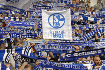 Deutschland  Nordrhein-Westfalen - Fussballfans des FC Schalke 04 in der Veltins Arena
