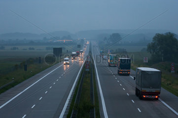 Jacobsdorf  Deutschland  die Autobahn A12 (E30) Richtung Frankfurt/Oder