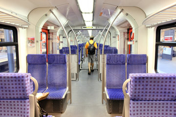 Berlin  Deutschland  fast leerer S-Bahnwaggon