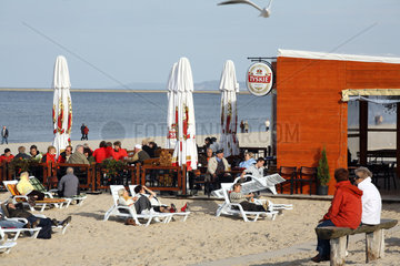 Swinemuende  Polen  Strandcafe in Swinemuende