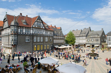 Goslar  Deutschland  der Marktplatz von Goslar