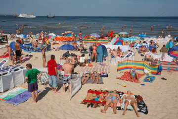 Misdroy  Polen  Menschen am Strand