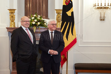 Bundespraesident Dr. Frank-Walter Steinmeier und Bundesfinanzminister Peter Altmaier.