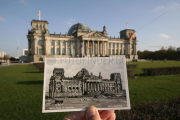 Vergleich von Foto und Reichstag