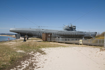 Laboe  Deutschland  Museums-U-Boot U 995 am Strand von Laboe