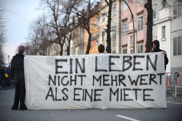 Berlin  Deutschland  Protest nach einer Zwangsraeumung