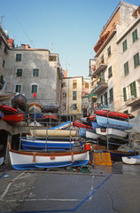 Italien  Ligurien  Cinque Terre  Riomaggiore  Hafen