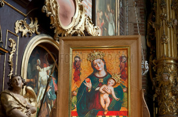 Krakau  Polen  Gnadenbild der Mutter Gottes mit Kind in der in der Corpus Christi Bazilika