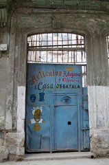 Havanna  Kuba  privates Geschaeft fuer Religionsartikel der Religion Santeria