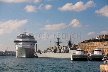 Valletta  Republik Malta  Kreuzfahrtschiff Costa Pacifica im Hafen