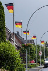 Deutschlandfahnen zur Fussballeuropameisterschaft