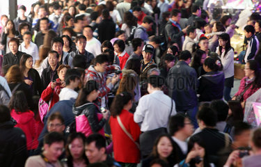 Hong Kong  China  Menschenmenge