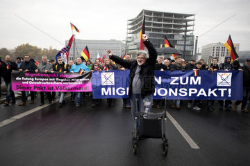 Right-Wing Demonstration against UN Migration Pact