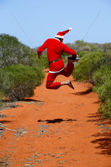 Denham  Australien  Weihnachtsmann im Bush