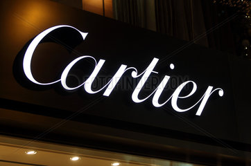 Hong Kong  China  Logo des Juweliers Cartier