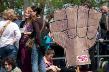 Berlin  Deutschland  1. Mai Demonstration gegen Rechtsradikalismus