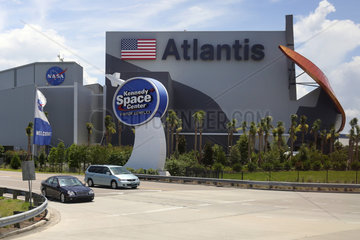 Merritt Island  Vereinigte Staaten von Amerika  Einfahrt zum Besucherzentrum des Kennedy Space Center