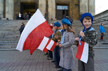 Kattowitz  Polen  Pfadfinder anlaesslich der Feierlichkeiten zum Unabhaengigkeitstag