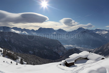Belalp  Schweiz  Blick auf das Rhonetal