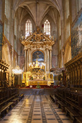 Krakau  Polen  der Altar in der Wawel-Kathedrale
