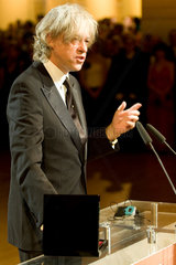 Sachsen  Deutschland  Dankesrede Sir Bob Geldofs nach dem Erhalt des St. Georgs Ordens