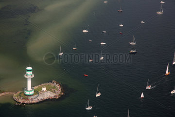 Kiel  Luftaufnahme des Leuchtturms