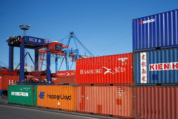 Hamburg  Deutschland  Containerterminal Burchardkai