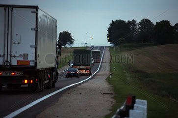 Goscilaujcy  Weissrussland  Fernverkehr auf der M6  Grodno-Minsk