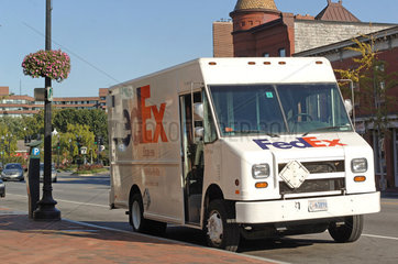 Washington D.C.  USA  FedEx-Lieferwagen in Georgetown