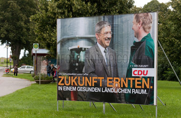 Goldberg  Deutschland  Wahlplakat der CDU fuer die Landtagswahlen am 4. September 2011