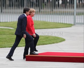 Giuseppe Conte und Angela Merkel