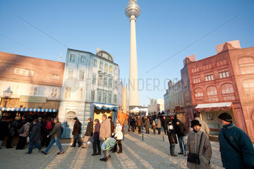 Berlin  Deutschland  Weihnachtsmarkt am Alexanderplatz
