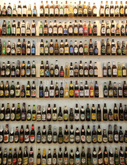 Berlin  Deutschland  viele Bierflaschen unterschiedlicher Biermarken