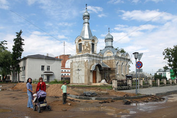 Scucyn  Weissrussland  Rohbau einer russisch-orthodoxen Kirche
