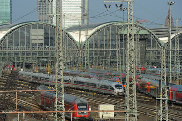 Frankfurt am Main  Deutschland  Ueberblick ueber den Frankfurter Hauptbahnhof