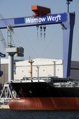 Warnemuende  Deutschland  die Warnow Werft der Nordic Yards