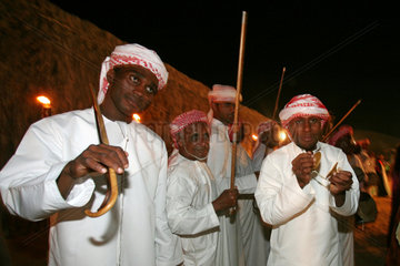 Dubai  Musiker bei der Arabischen Nacht