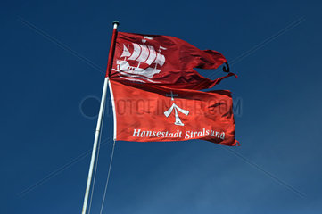 Stralsund  Deutschland  Stadtflagge der Hansestadt Stralsund