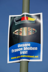 Berlin  Deutschland  Plakat der Buergerbewegung pro Deutschland