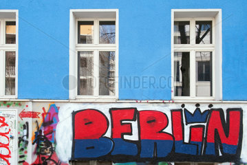 Berlin  Deutschland  Gestaltung einer Hauswand