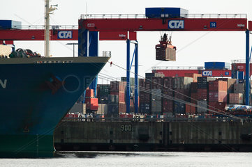 Hamburg  Deutschland  Containerterminal Altenwerder