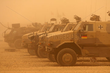 Kunduz  Afghanistan  Dingos im Bundeswehrlager Kunduz