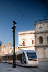 Sevilla  Spanien  Strassenbahn in Sevilla