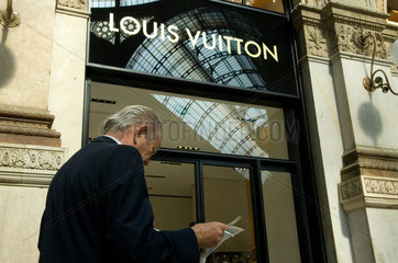 Mailand  Italien  Louis-Vuitton-Geschaeft in der Galleria Vittorio Emanuele